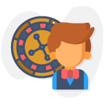 Roulette avec croupier en direct