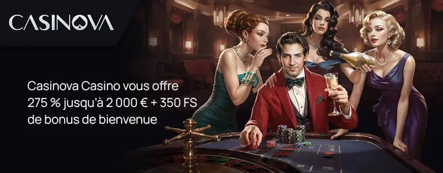 L offre bienvenue genereuse casinova casino