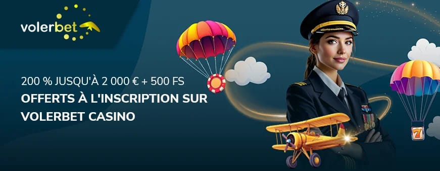 Le bonus de bienvenue casino volerbet
