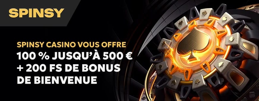 Le genereux bonus bienvenue spinsy casino